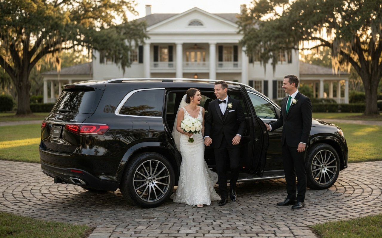 Noble InMotion Mercedes-Benz GLS 580 wedding transportation Dallas-Fort Worth